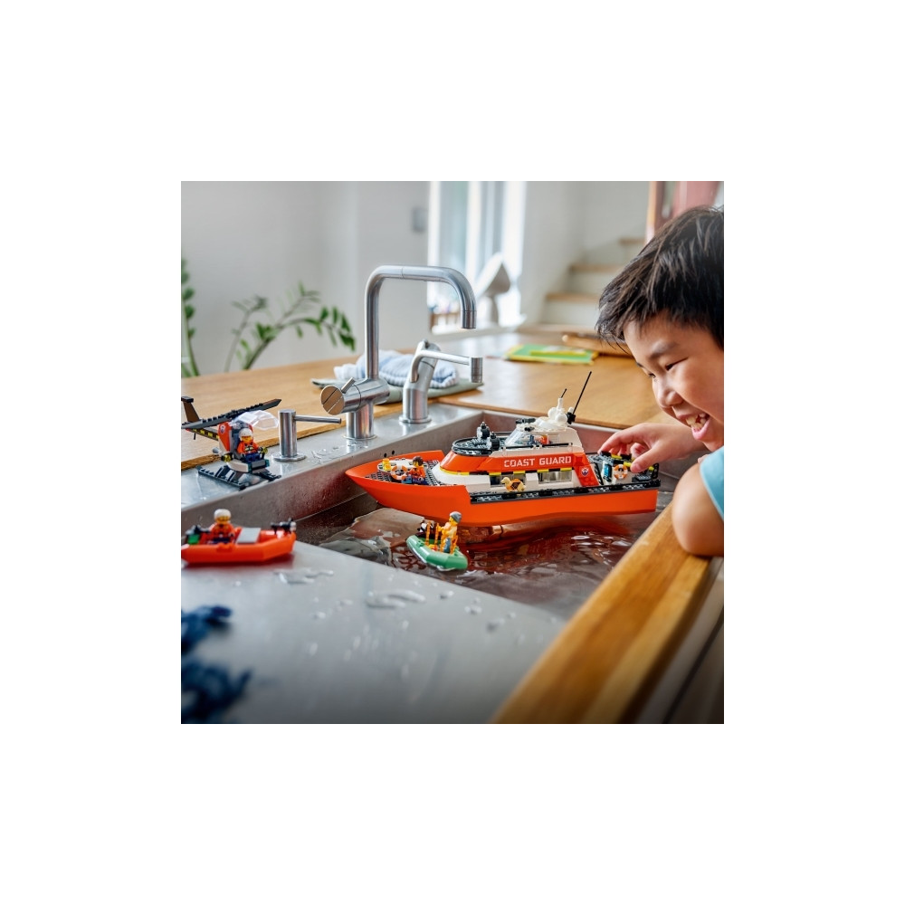 Produktbild för LEGO City 60504 - Kustbevakningens räddningsbåt och helikopter - byggsats