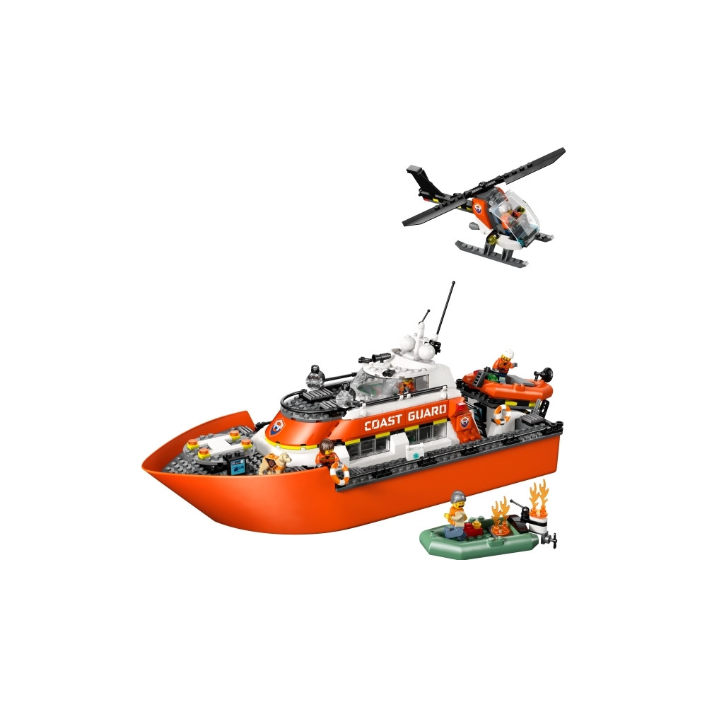 Produktbild för LEGO City 60504 - Kustbevakningens räddningsbåt och helikopter - byggsats