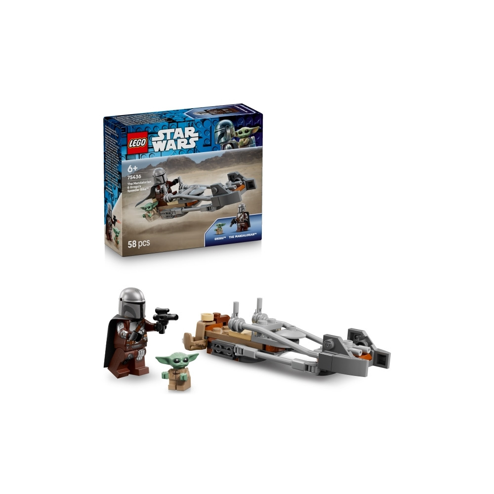Produktbild för LEGO Star Wars 75436 - The Mandalorian & Grogu's Speedersykel - byggsats