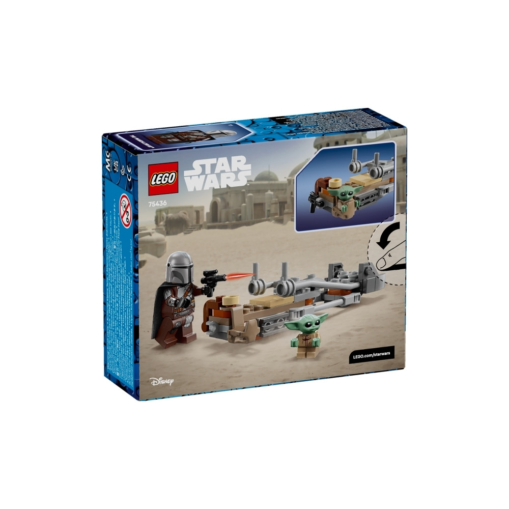Produktbild för LEGO Star Wars 75436 - The Mandalorian & Grogu's Speedersykel - byggsats