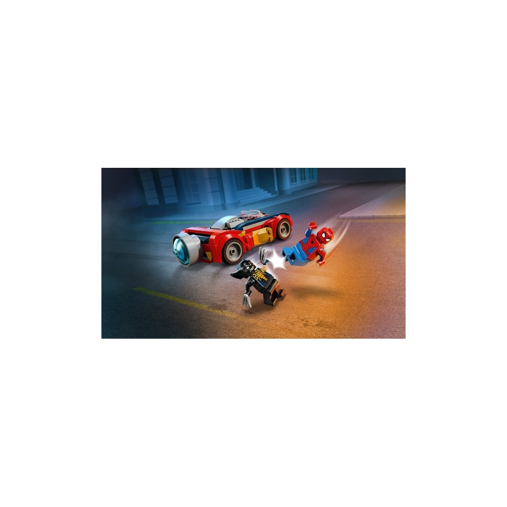 Produktbild för LEGO Marvel Spider-Man 76336 - Spider-Man bil vs. Venomiserad Wolverine - byggsats
