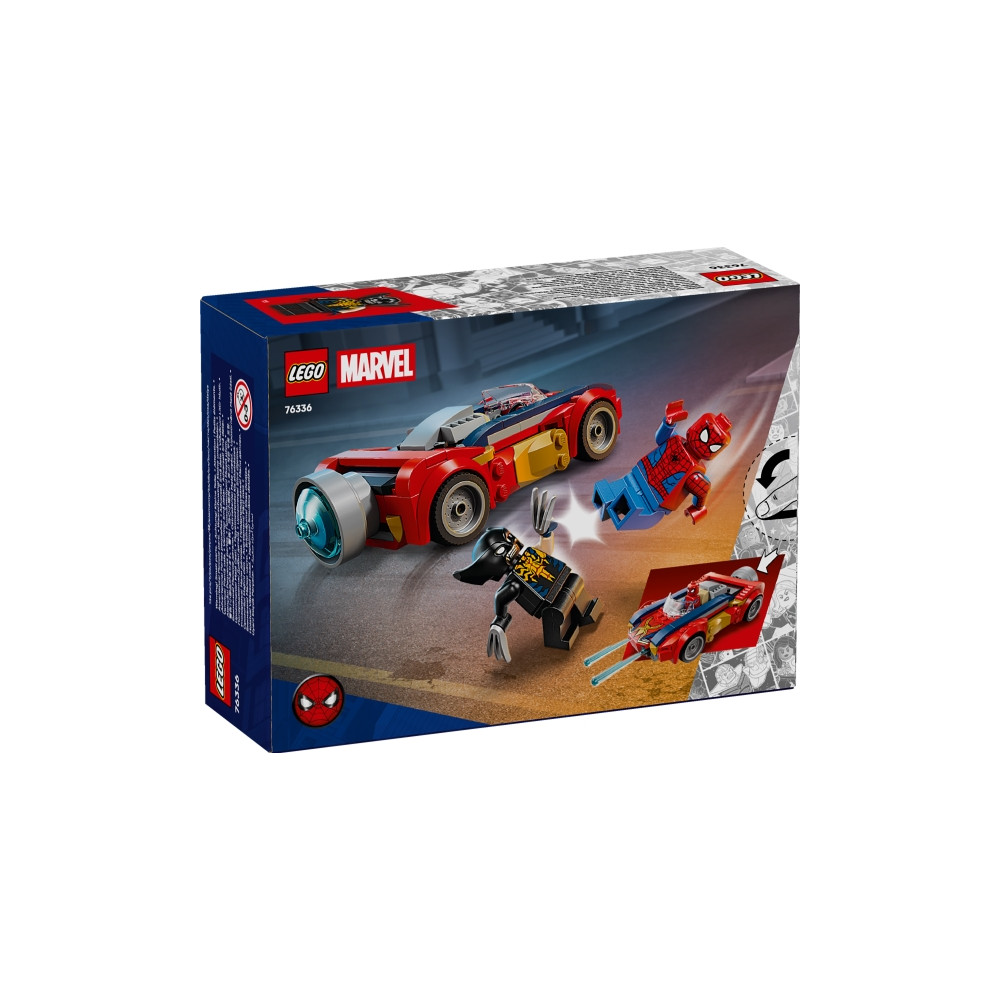 Produktbild för LEGO Marvel Spider-Man 76336 - Spider-Man bil vs. Venomiserad Wolverine - byggsats