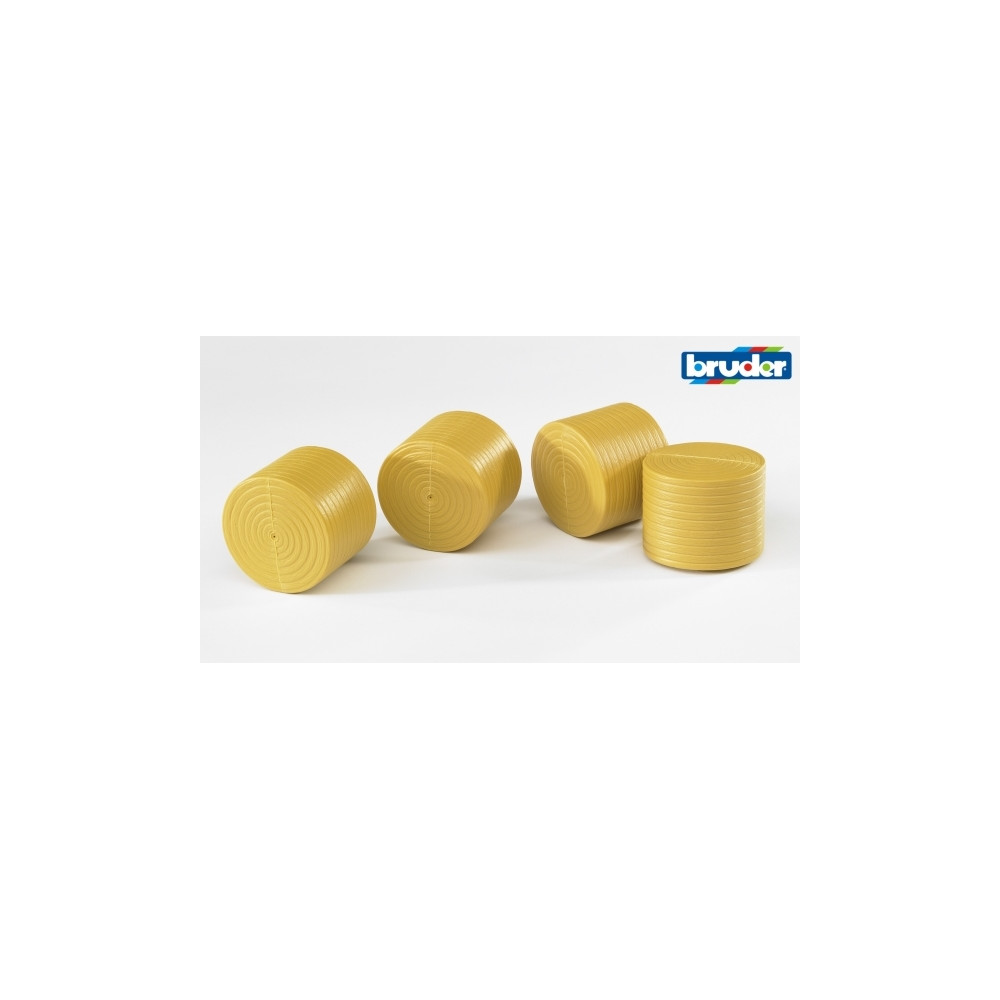 Produktbild för Bruder 4 round hay bales ockery for Claas Rollant 250 access...