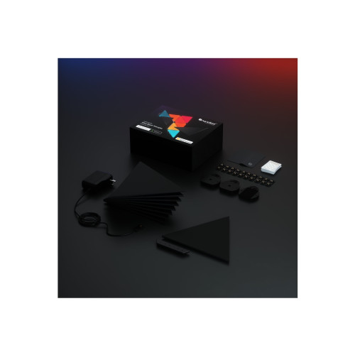 Nanoleaf Nanoleaf Shapes Starter Kit - ljuspanelskit - LED - 230 x 200 mm - 1.5 W - 16 miljoner färger - 1200-6500 K - triangel - svart