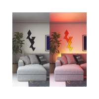 Produktbild för Nanoleaf Shapes Starter Kit - ljuspanelskit - LED - 230 x 200 mm - 1.5 W - 16 miljoner färger - 1200-6500 K - triangel - svart
