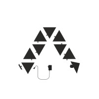Produktbild för Nanoleaf Shapes Starter Kit - ljuspanelskit - LED - 230 x 200 mm - 1.5 W - 16 miljoner färger - 1200-6500 K - triangel - svart