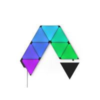 Produktbild för Nanoleaf Shapes Starter Kit - ljuspanelskit - LED - 230 x 200 mm - 1.5 W - 16 miljoner färger - 1200-6500 K - triangel - svart