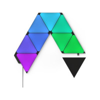 Produktbild för Nanoleaf Shapes Starter Kit - ljuspanelskit - LED - 230 x 200 mm - 1.5 W - 16 miljoner färger - 1200-6500 K - triangel - svart
