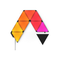 Produktbild för Nanoleaf Shapes Starter Kit - ljuspanelskit - LED - 230 x 200 mm - 1.5 W - 16 miljoner färger - 1200-6500 K - triangel - svart