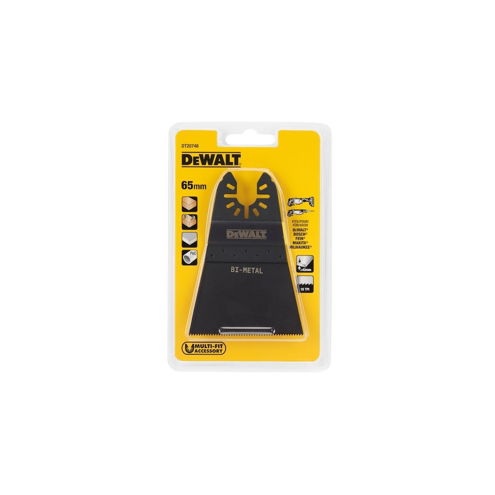 Produktbild för DEWALT multicutterblad DT20748 för trä med spik, 64 mm, 1 st...