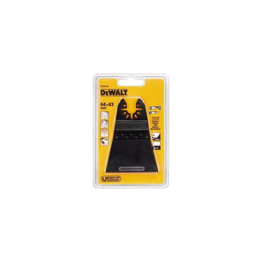 Produktbild för DEWALT multicutterblad DT20748 för trä med spik, 64 mm, 1 st...