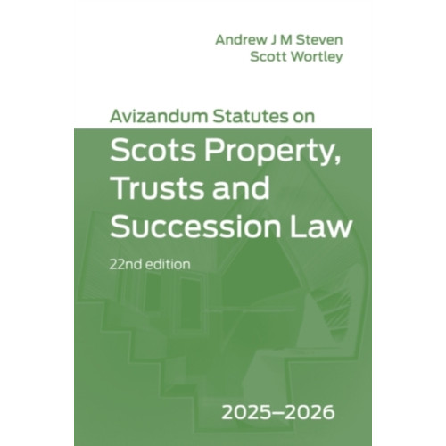 Edinburgh university press Avizandum Statutes on Scots Property, Trusts and Succession Law (häftad, eng)