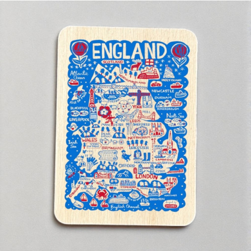 The Sugar Shed Julia Gash Wooden Magnet - England