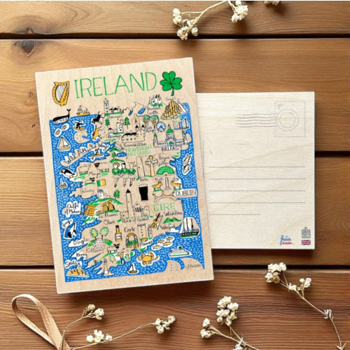 The Sugar Shed Julia Gash Wooden Postcard - Ireland