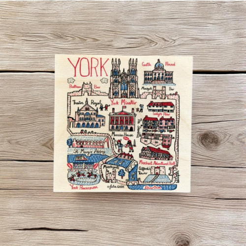 The Sugar Shed Julia Gash Wooden Coaster - York
