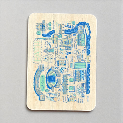 The Sugar Shed Julia Gash Wooden Magnet - Bath