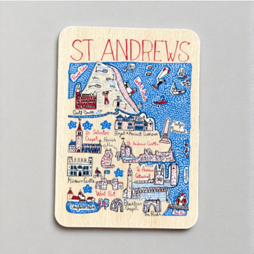 The Sugar Shed Julia Gash Wooden Magnet - St Andrews