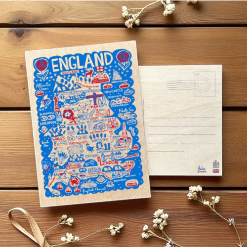 The Sugar Shed Julia Gash Wooden Postcard - England