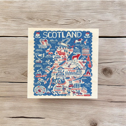 The Sugar Shed Julia Gash Wooden Coaster - Scotland