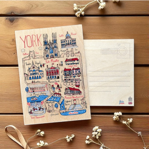 The Sugar Shed Julia Gash Wooden Postcard - York