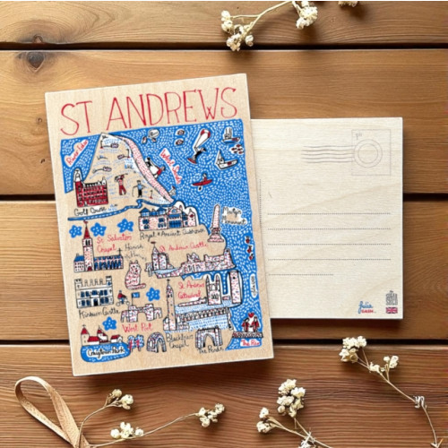 The Sugar Shed Julia Gash Wooden Postcard - St Andrews