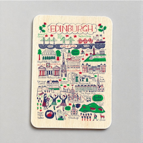 The Sugar Shed Julia Gash Wooden Magnet - Edinburgh