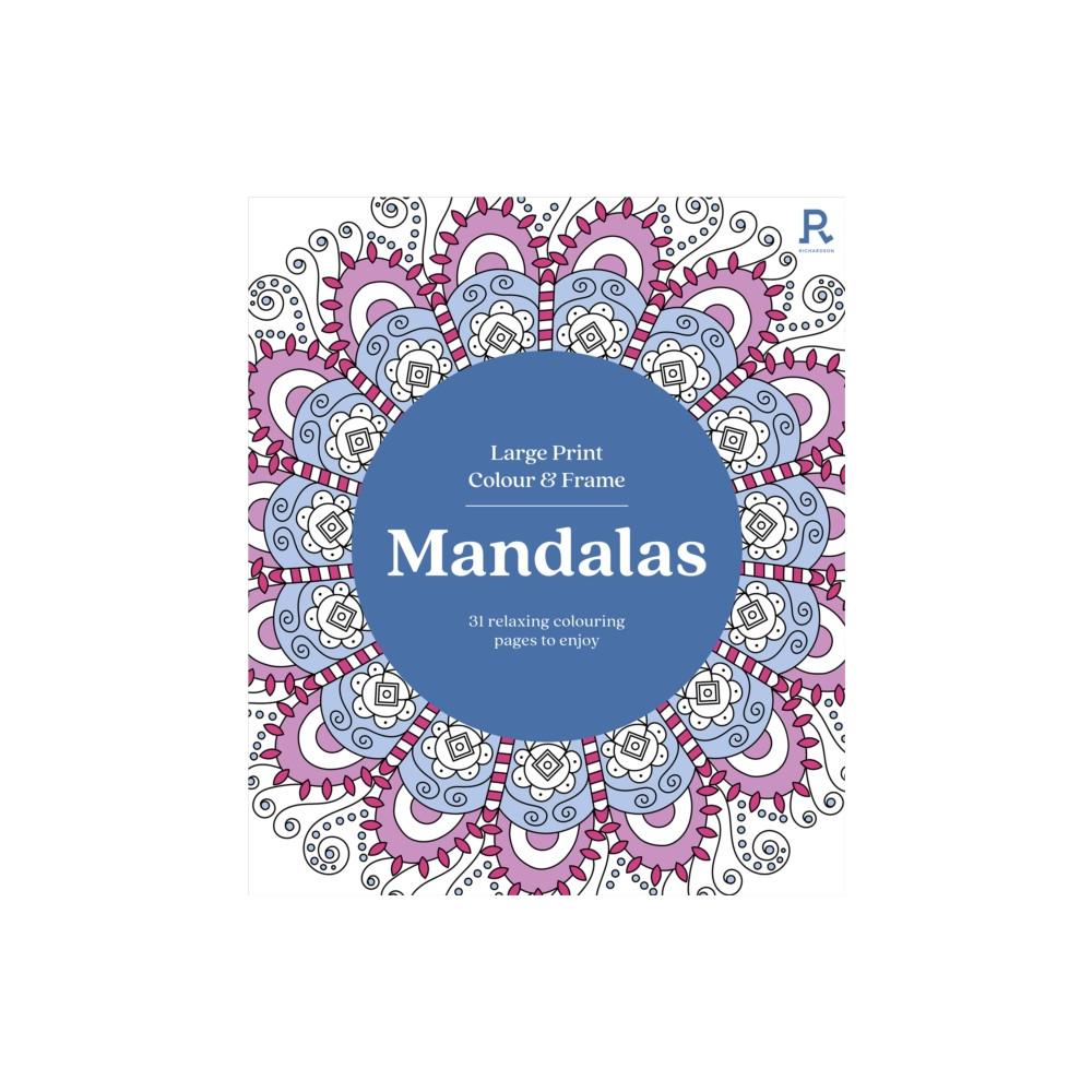 Produktbild för Large Print Colour & Frame - Mandalas (häftad, eng)