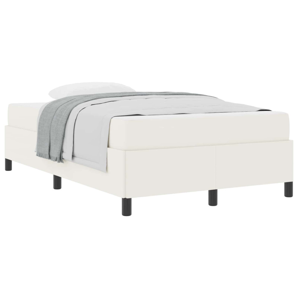 Produktbild för Sängram med madrass Kräm 120 x 190 cm tyg
