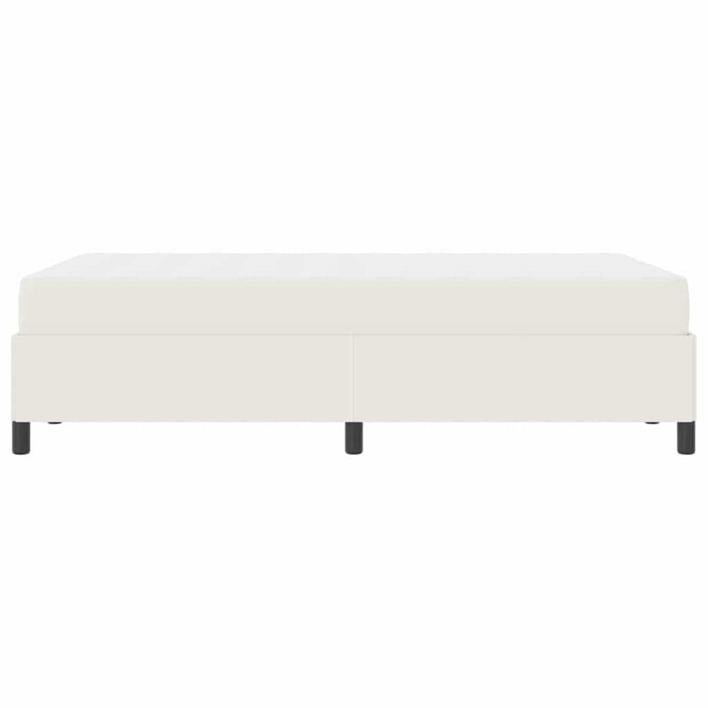 Produktbild för Sängram med madrass Kräm 120 x 190 cm tyg
