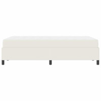 Produktbild för Sängram med madrass Kräm 120 x 190 cm tyg