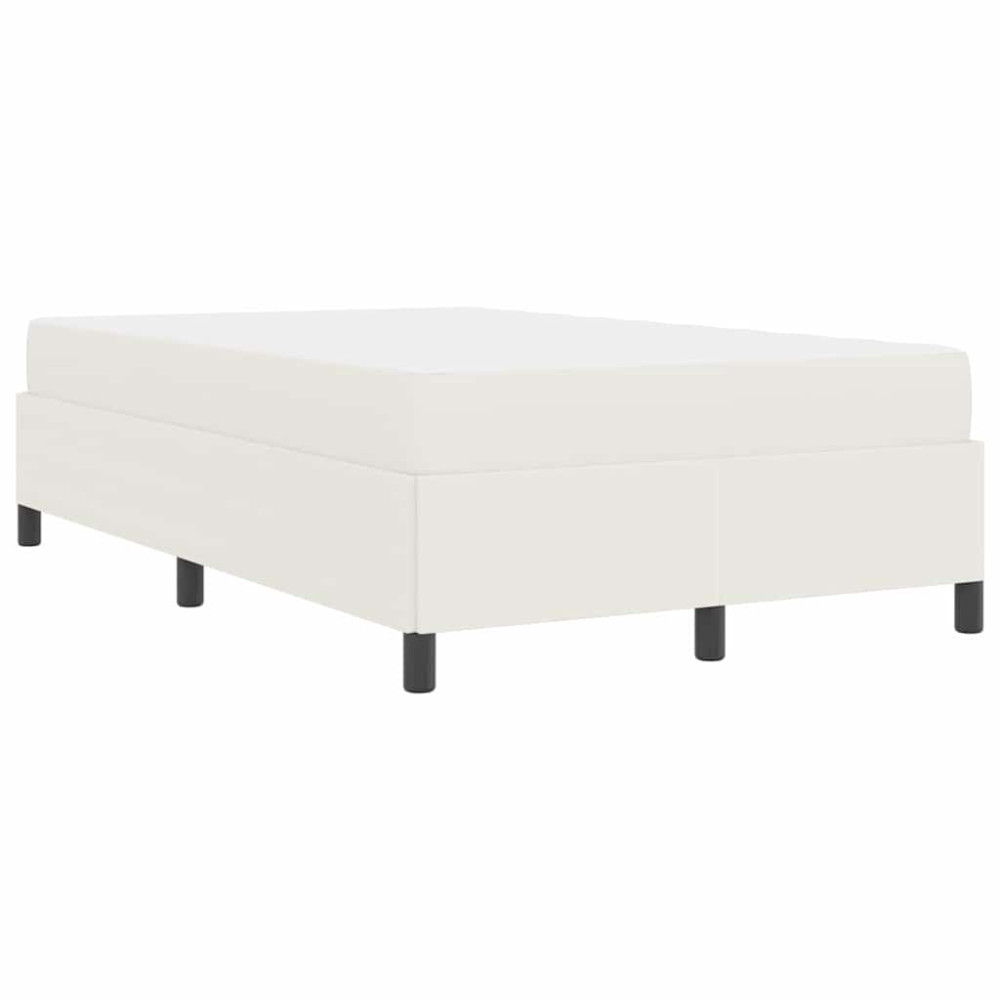 Produktbild för Sängram med madrass Kräm 120 x 190 cm tyg