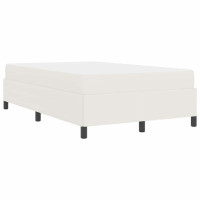 Produktbild för Sängram med madrass Kräm 120 x 190 cm tyg