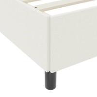 Produktbild för Sängram med madrass Kräm 120 x 190 cm tyg