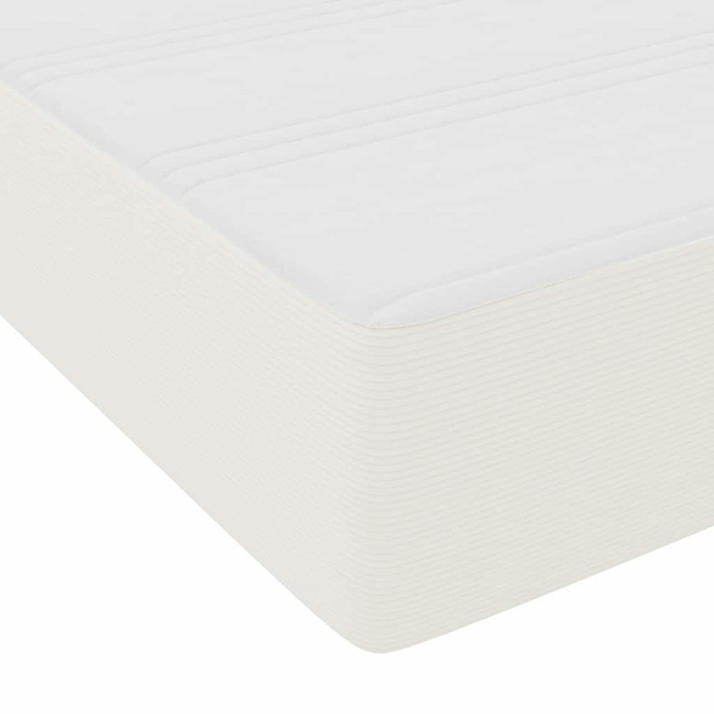 Produktbild för Sängram med madrass Kräm 120 x 190 cm tyg