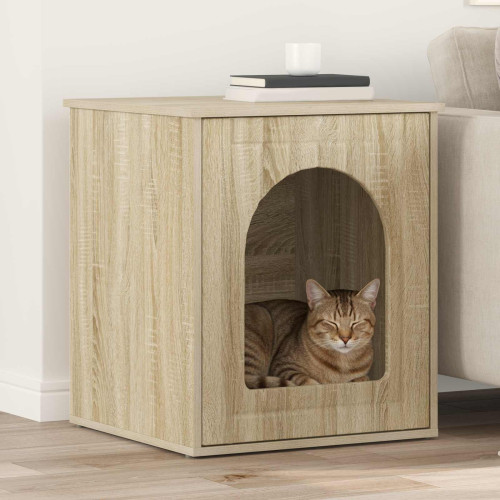 vidaXL Katt hus Sonoma 53 x 52 x 62 cm Konstruerat trä