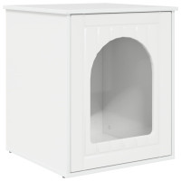 Produktbild för Katt hus Glansig Vit 53 x 52 x 62 cm Konstruerat trä