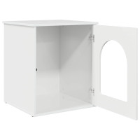 Produktbild för Katt hus Glansig Vit 53 x 52 x 62 cm Konstruerat trä