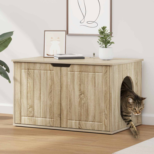 vidaXL Katt hus Sonoma 85 x 55 x 50,5 cm Konstruerat trä