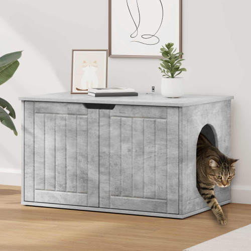 vidaXL Katt hus Betong 85 x 55 x 50,5 cm Konstruerat trä