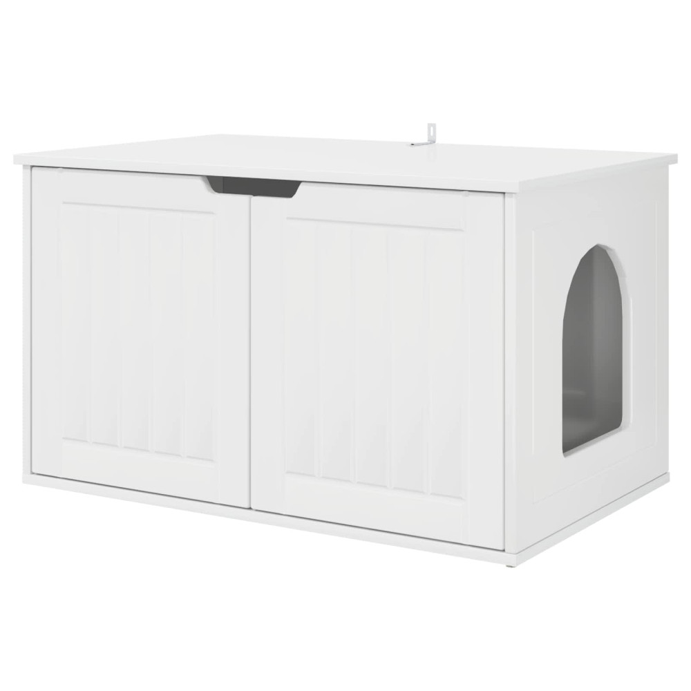 Produktbild för Katt hus Glansig Vit 85 x 55 x 50,5 cm Konstruerat trä
