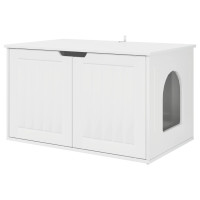 Produktbild för Katt hus Glansig Vit 85 x 55 x 50,5 cm Konstruerat trä