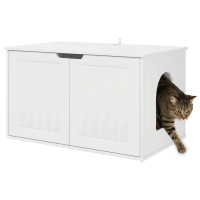 Produktbild för Katt hus Glansig Vit 85 x 55 x 50,5 cm Konstruerat trä