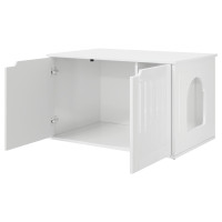 Produktbild för Katt hus Glansig Vit 85 x 55 x 50,5 cm Konstruerat trä