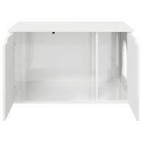 Produktbild för Katt hus Glansig Vit 85 x 55 x 50,5 cm Konstruerat trä