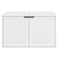 Produktbild för Katt hus Glansig Vit 85 x 55 x 50,5 cm Konstruerat trä