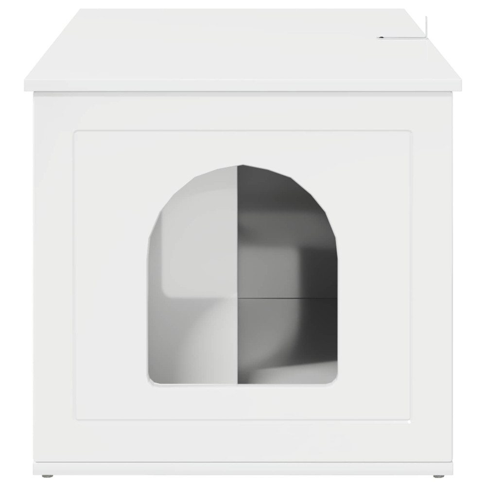 Produktbild för Katt hus Glansig Vit 85 x 55 x 50,5 cm Konstruerat trä