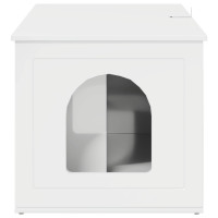 Produktbild för Katt hus Glansig Vit 85 x 55 x 50,5 cm Konstruerat trä