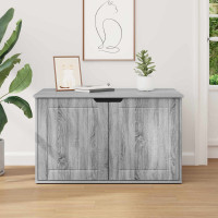 Produktbild för Katt hus Grå Sonoma 85 x 55 x 50,5 cm Konstruerat trä