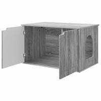 Produktbild för Katt hus Grå Sonoma 85 x 55 x 50,5 cm Konstruerat trä