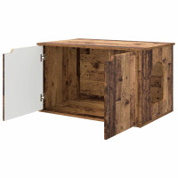 Produktbild för Katt hus Gammalt trä 85 x 55 x 50,5 cm Konstruerat trä
